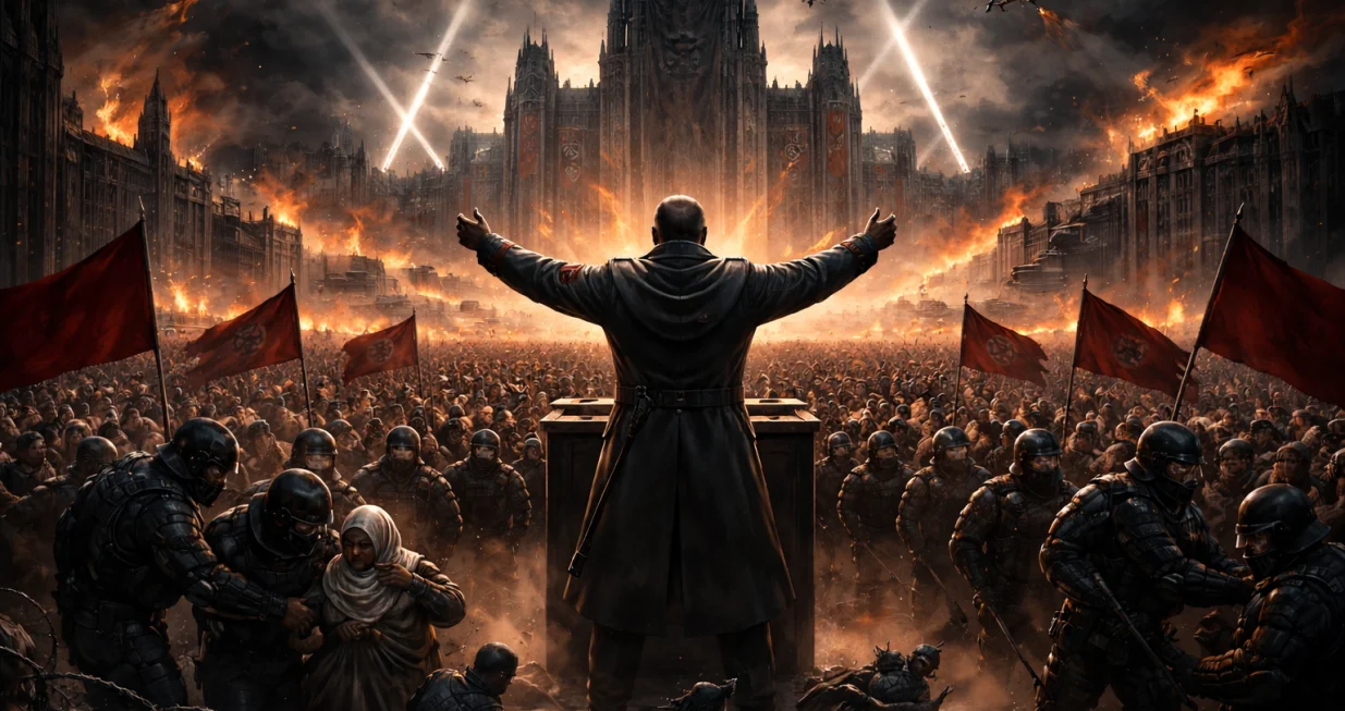 Fa&scaron;izam, ilustracija,/Chat Gpt