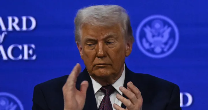 DAVOS, &Scaron;VICARSKA - 22. JANUAR: Ceremonija potpisivanja Povelje o miru za Gazu u okviru 56. Svjetskog ekonomskog foruma u Davosu, &Scaron;vicarska, 22. januara 2026. godine. (Harun &Ouml;zalp - Anadolu Agency)/