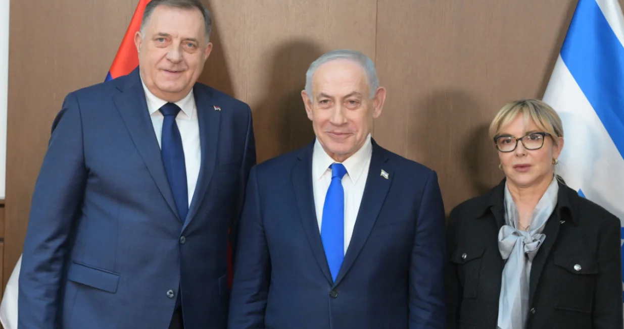milorad dodik, benjamin netanyahu, ana tri&scaron;ić-babić/Screenshot