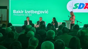 bakir izetbegović, tribina, goražde/Screenshot