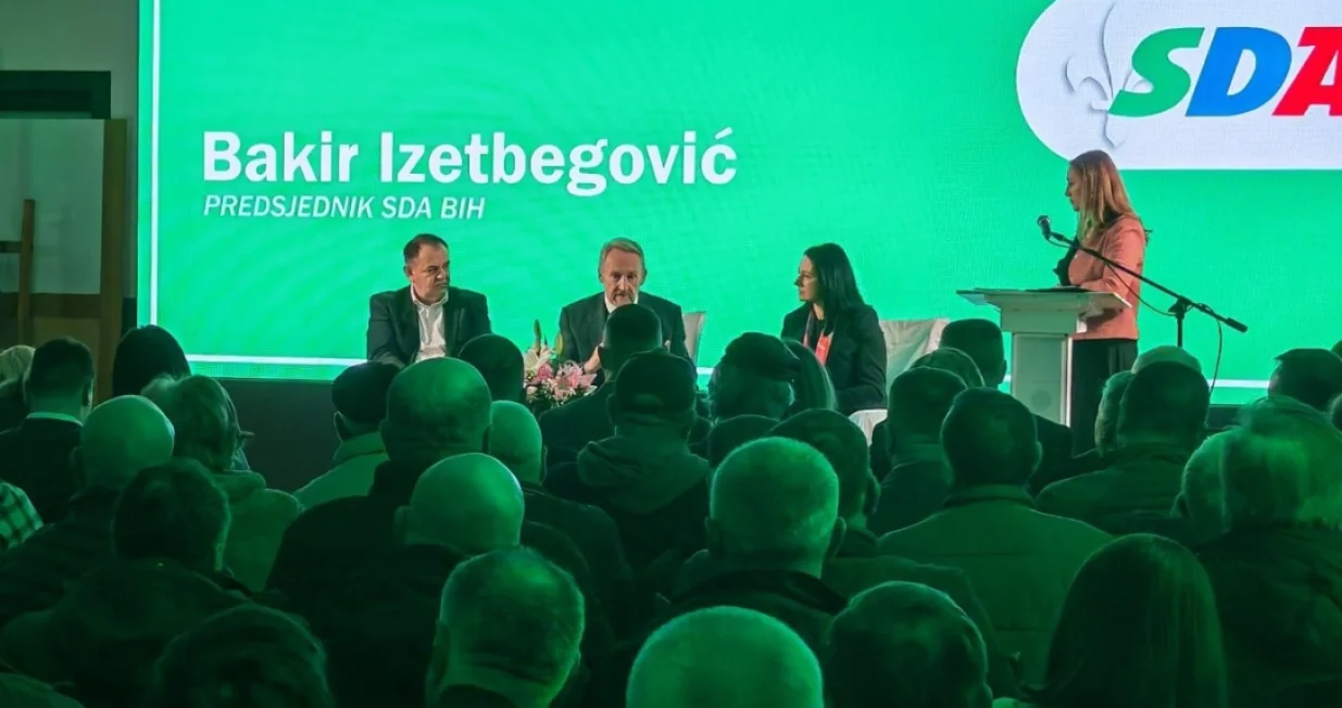 bakir izetbegović, tribina, goražde/Screenshot