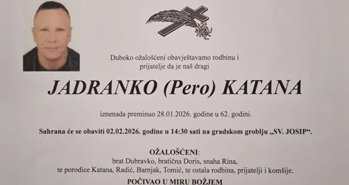 Smrtovnica Jadranku Katani/
