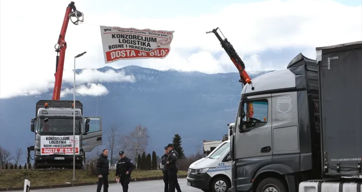 Konzorcijum Logistika BiH, prevoznici, kamiondžije, blokada, blokade, granični prelazi, granični terminali/Anadolija