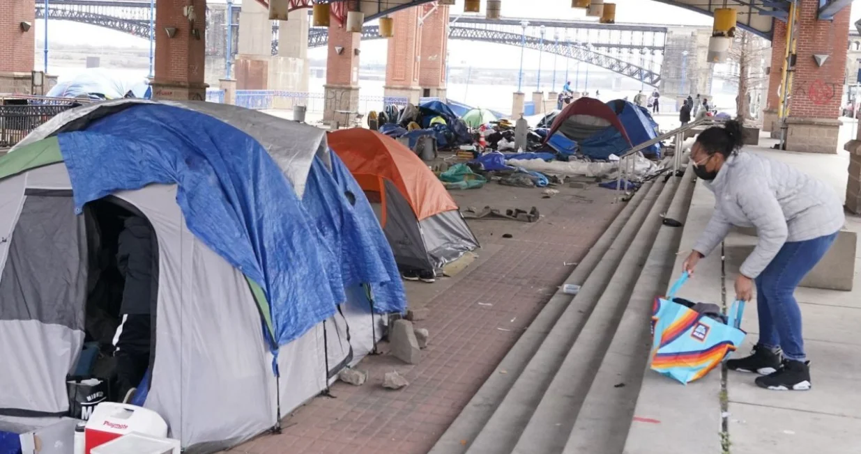 beskućnici ilustracija/