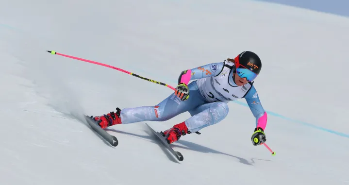Alpine Skiing - FIS Alpine Ski World Cup - Women's Super G - Crans-Montana, Switzerland - January 31, 2026 Bosnia and Herzegovina's Elvedina Muzaferija in action during her run REUTERS/Denis Balibouse/Foto: Denis Balibouse