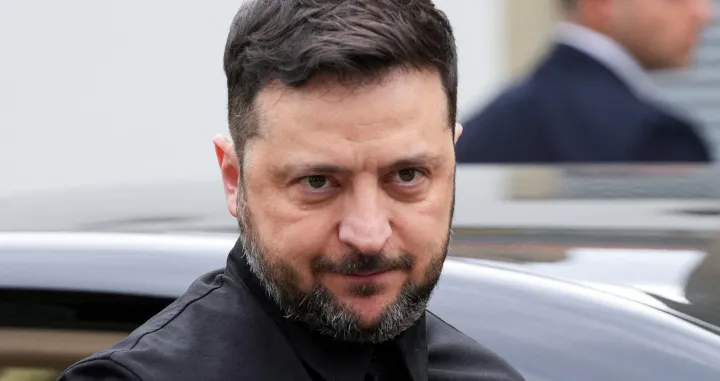 Ukraine's President Volodymyr Zelenskiy arrives for a meeting with his Cypriot counterpart Nikos Christodoulides at the presidential palace in Nicosia,, Cyprus, Wednesday, Jan. 7, 2026. Petros Karadjias/Pool via REUTERS  TPX IMAGES OF THE DAY/Petros Karadjias