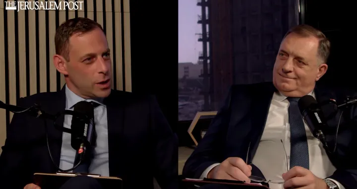 milorad dodik, intervju, jerusalem post, izrael/Screenshot