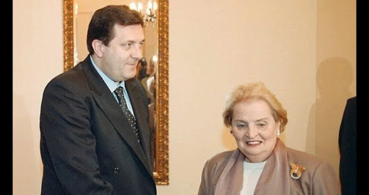 milorad dodik i Madeleine Albright/Bntv