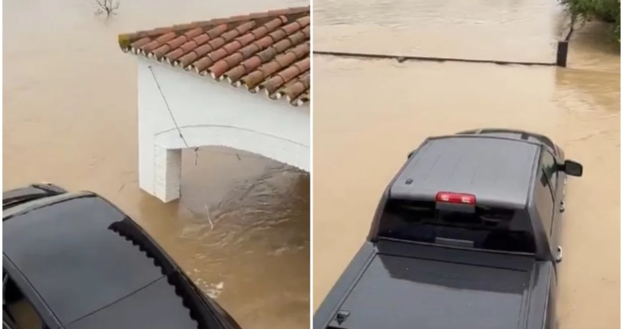 Poplave u &Scaron;paniji/Printscreen/X.com//