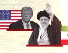 Vizual za kolumnu Milana blagojevića, Donald Trump, napad na iran/Benjamin Krnić