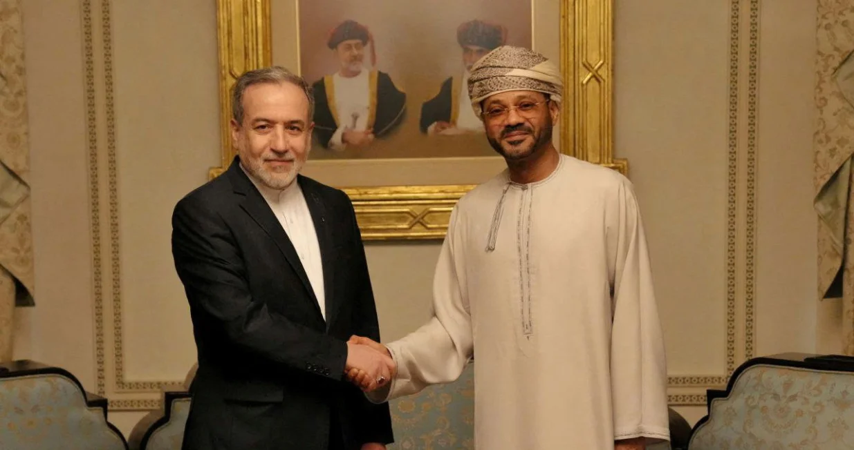 Iranian Foreign Minister Abbas Araghchi meets with Omani Foreign Minister Sayyid Badr Albusaidi in Muscat, Oman, February 6, 2026. Iranian Foreign Ministry/WANA (West Asia News Agency)/ Handout via REUTERS ATTENTION EDITORS - THIS PICTURE WAS PROVIDED BY A THIRD PARTY./Iranian Foreign Ministry/wana