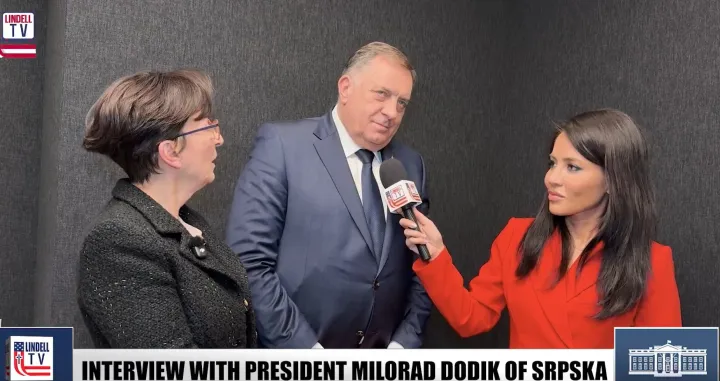 Intervju Milorada Dodika za LindellTV tokom posjete SAD-u/Screenshot