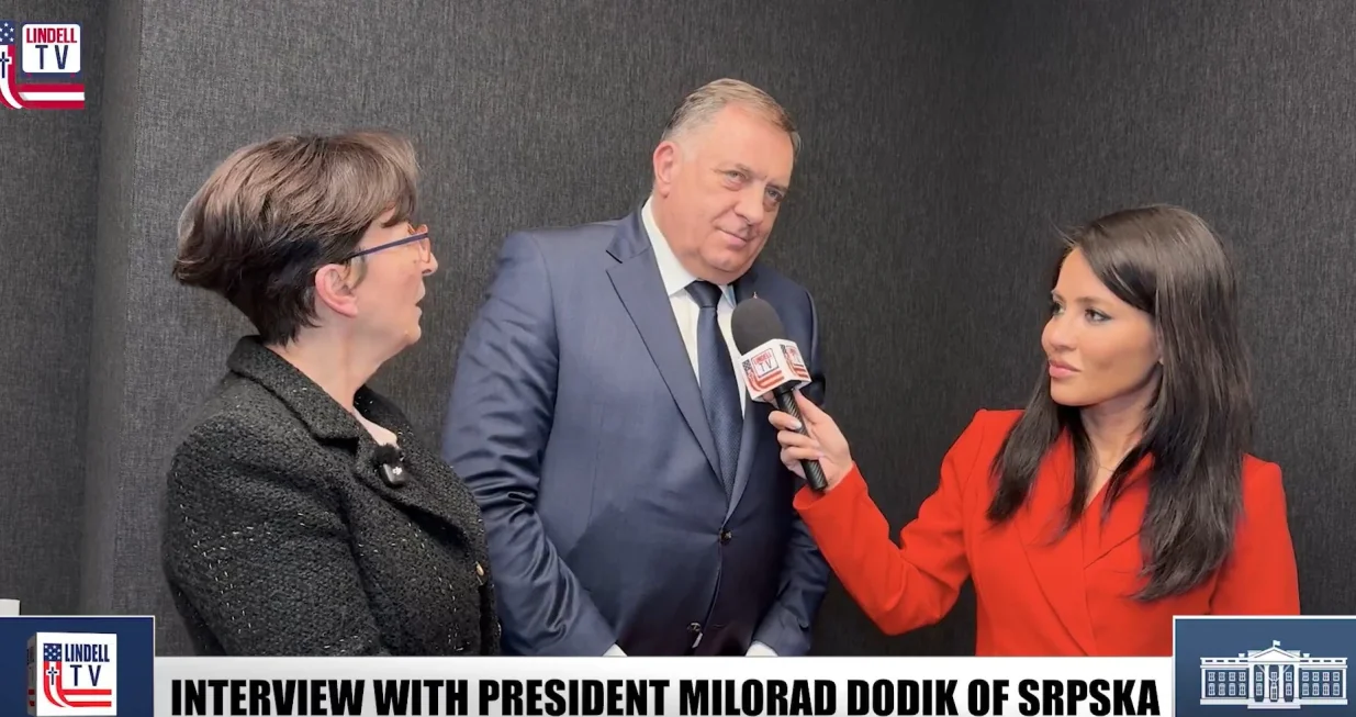 Intervju Milorada Dodika za LindellTV tokom posjete SAD-u/Screenshot