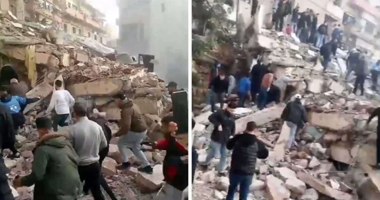 Sru&scaron;ila se zgrada/Printscreen/X.com//