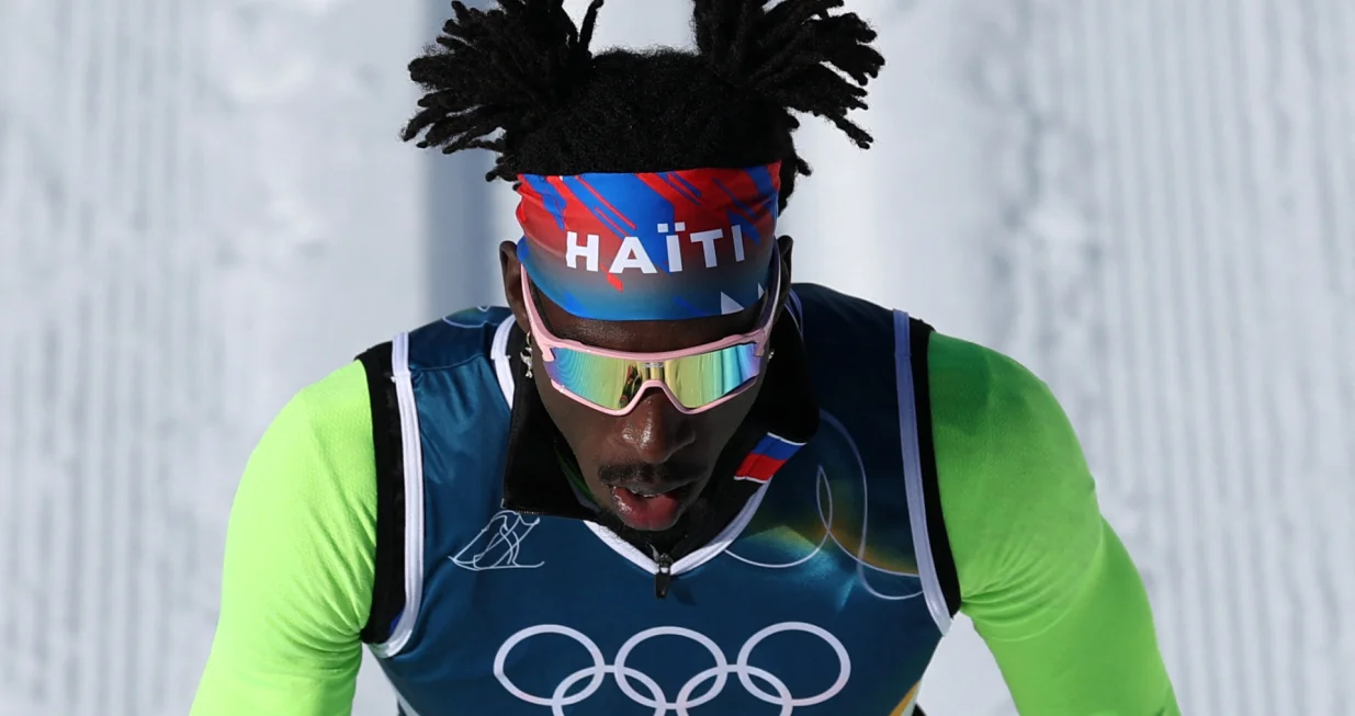 Milano Cortina 2026 Olympics - Cross-Country Skiing - Men's 10km + 10km Skiathlon - Tesero Cross-Country Skiing Stadium, Lago, Italy - February 08, 2026. Stevenson Savart of Haiti before the start of the event REUTERS/Kacper Pempel/Foto: Kacper Pempel