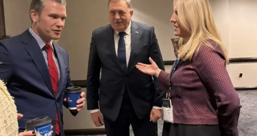 Cvijanović i Dodik sa Hegsethom/Željka Cvijanović