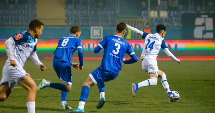 Detalj sa utakmice na Grbavici - FK Željezničar - FK Slavija - Kup utakmica 12.02.2026. (FOTO: Damir Deljo - Oslobođenje)/Foto: 