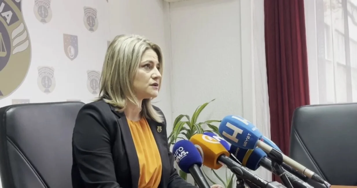 Mersiha Novalić, portparolka MUP-a KS, press konferencija, tramvajska nesreća u Sarajevu/Prtsc
