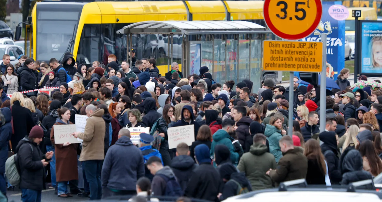 Protest povodom smrti Erdogana stradalog od tramvaja/Damir Deljo