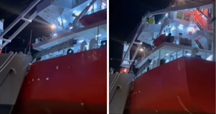 Turski teretni brod udario u Titov "Galeb"/Screenshot