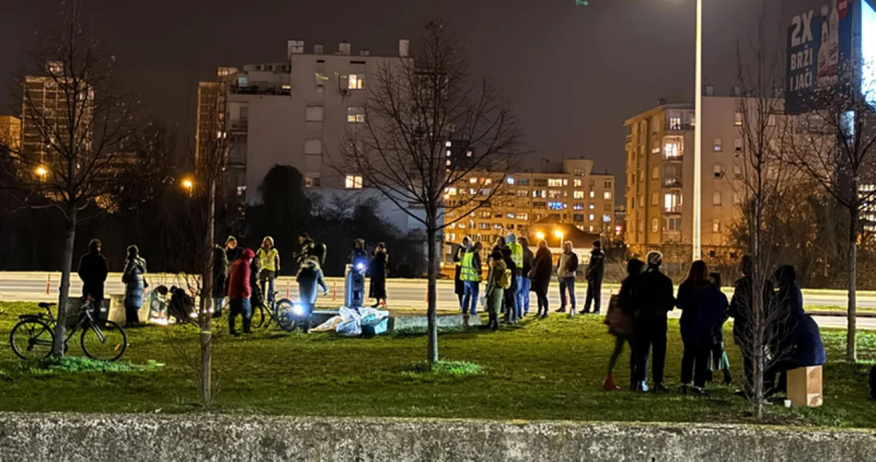Protest ispred zgrade HRT-a/Tatjana Josipović