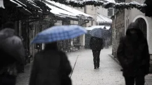 Sarajevo, BiH - 08. januar 2021:Danas u Bosni i Hercegovini oblačno vrijeme. Širom zemlje će padati susnježica ili snijeg, s tim što će u nizinama negdje padati i kiša. (Samır Jordamovıc - Anadolu Agency)/Samır Jordamovıc