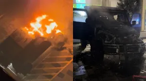 Zapaljeni automobil Bake Praseta/Screenshot