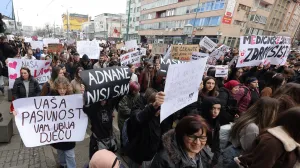 Četvrti dan Sarajevo protesti zbog tramvajske nesreće/Senad Gubelić