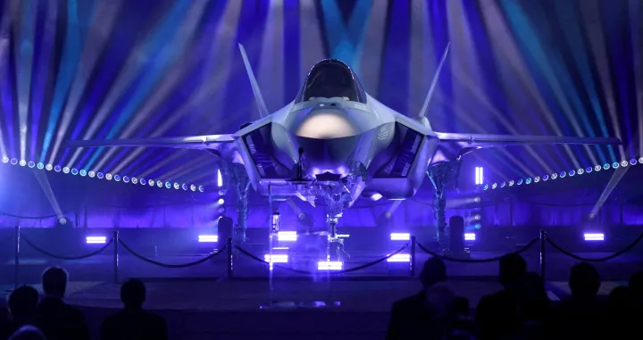 FILE PHOTO: Unveiling of the new F-35 during a rollout ceremony of F-35 fighter jets ordered by Finland at the Lockheed Martin Aeronautics facility in Fort Worth, Texas, U.S. December 16, 2025. REUTERS/Jeremy Lock/File Photo/Jeremy Lock