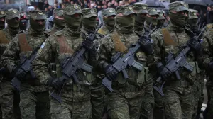 PRIŠTINA, KOSOVO, 17. FEBRUAR 2026: U čast 17. februara, Dana nezavisnosti Kosova, u glavnom gradu Kosova, Prištini, održana je parada Bezbjednosnih snaga Kosova i Policije Kosova. (Erkin Keçi - Anadolu Agency)/