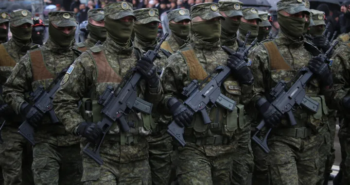 PRI&Scaron;TINA, KOSOVO, 17. FEBRUAR 2026: U čast 17. februara, Dana nezavisnosti Kosova, u glavnom gradu Kosova, Pri&scaron;tini, održana je parada Bezbjednosnih snaga Kosova i Policije Kosova. (Erkin Ke&ccedil;i - Anadolu Agency)/