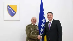 Novi komandant EUFOR-a u BiH, general-major Maurizio Fronda kod Denisa Bećirovića//