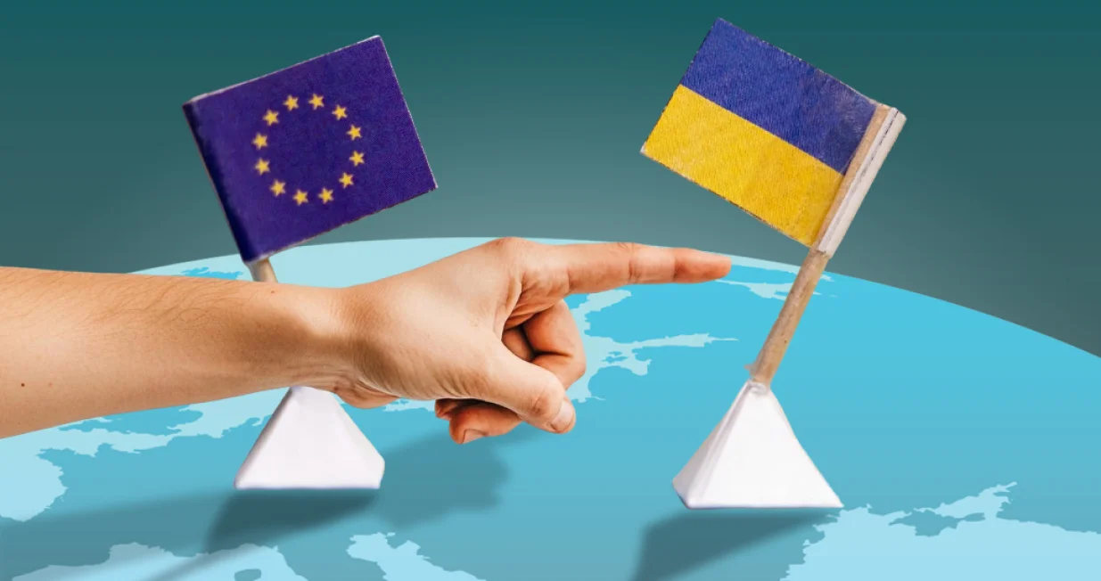 Ilustracija EU, Ukrajina/Benjamin Krnić