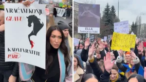 Hana Hadžiavdagić na velikom protestu u Sarajevu: Vraćam konju glavu kada vi vratite pare/Screenshot
