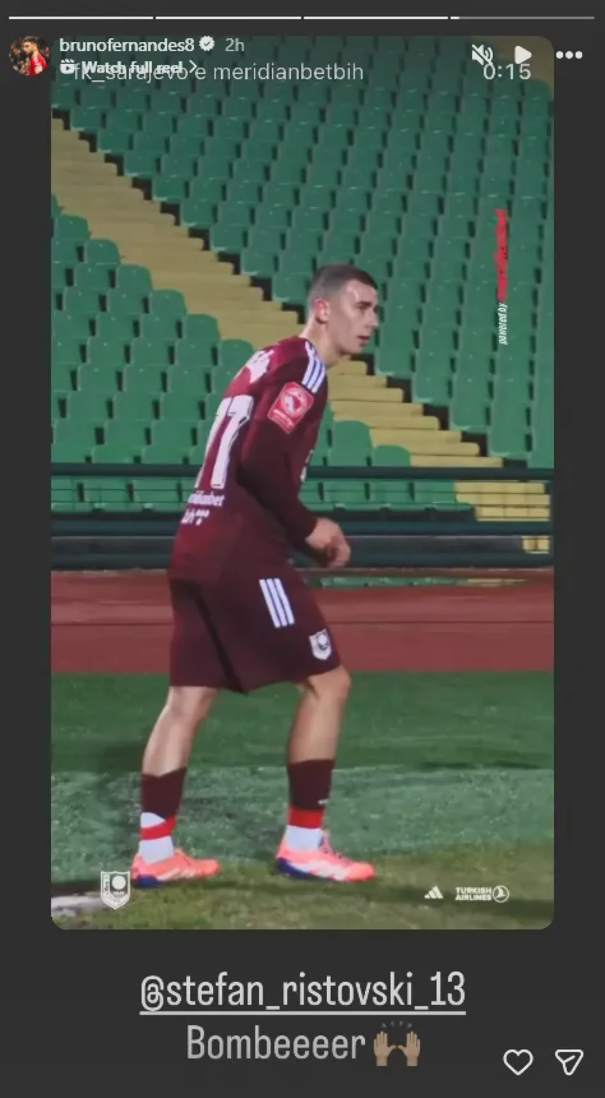 Objava Brune Fernandesa/Foto: 