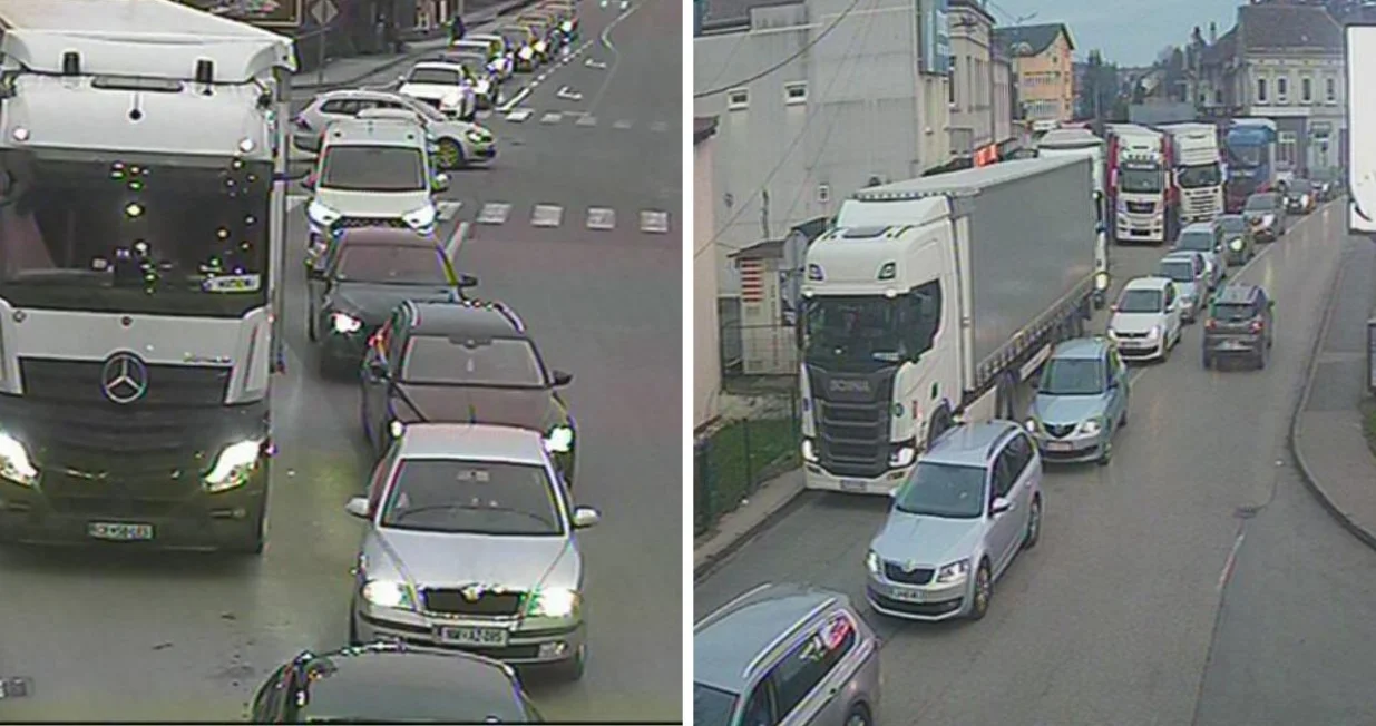 Kolone na graničnim prelazima Bosanski Brod i Bosanska Gradi&scaron;ka//