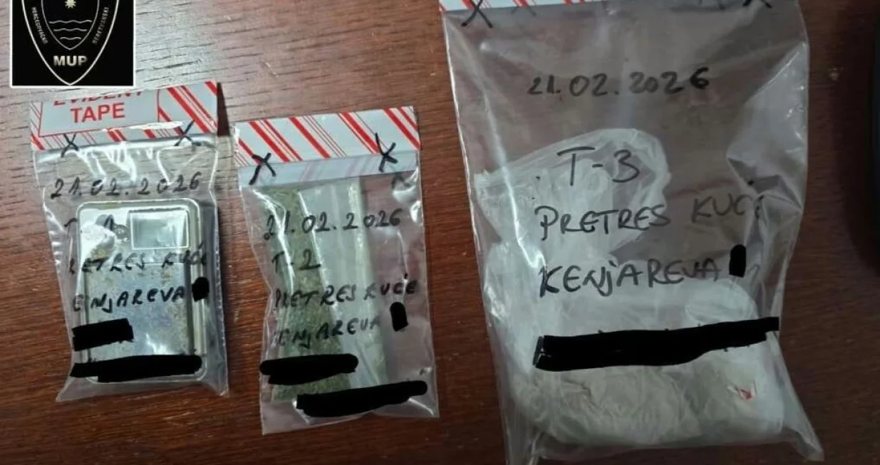 Mostar, akcija policije, pronađen heroin/Mup Hnk
