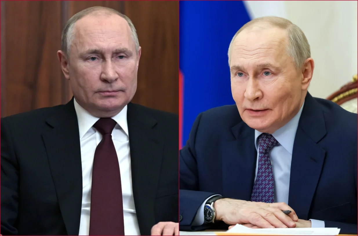 Vladimir Putin u februaru 2022. godine. i februaru 2026.Vyacheslav Prokofyev/Pool via REUTERS/