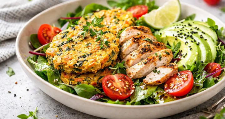 Salata s piletinom i popečcima od kvinoje/Ilustracija