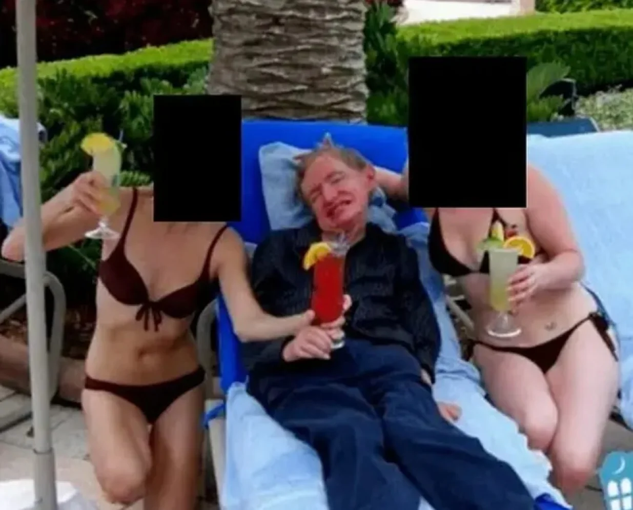 Stephen Hawking sa dvije djevojke na Djevičanskim otocima 2006. godine, fotografija se pojavila u Epsteinovim dokumentima//