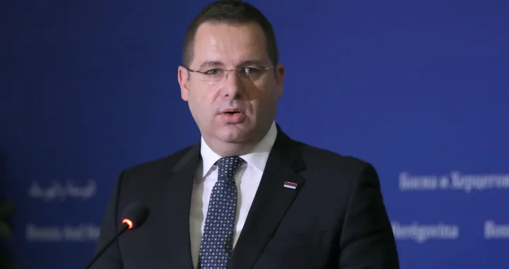 Pres-konferencija delegata u Domu naroda Parlamentarne skup&scaron;tine BiH Radovan Kovačević/Senad Gubelić