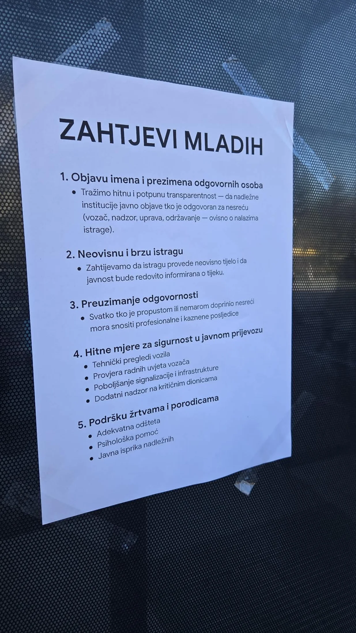 Studentski zahtjevi/Nedim Fetahović