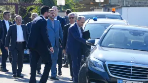 Iranian negotiating delegation departs for the site of the talks with U.S., in Geneva, Switzerland, February 26, 2026. Iranian Foreign Ministry/WANA (West Asia News Agency)/ Handout via REUTERS ATTENTION EDITORS - THIS PICTURE WAS PROVIDED BY A THIRD PARTY./Iranian Foreign Ministry