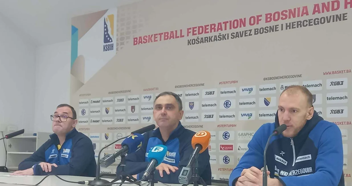 Dario Gjergja na press konferenciji poslije utakmice sa &Scaron;vicarskom (FOTO: Sport1)/Foto: 