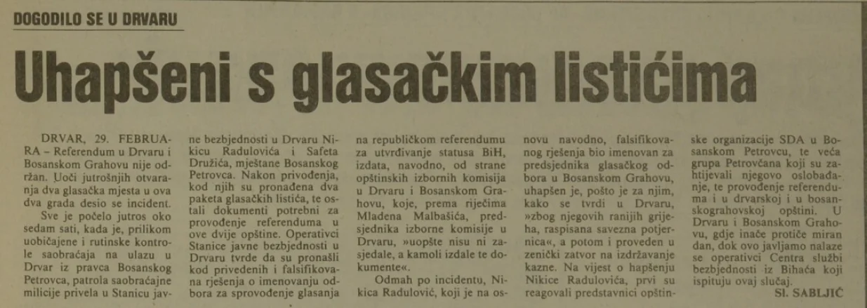 Arhiv Oslobođenja 1. mart/Oslobođenje