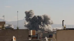 Smoke rises following an explosion, after Israel and the U.S. launched strikes on Iran, in Tehran, Iran, March 1, 2026. Majid Asgaripour/WANA (West Asia News Agency) via REUTERS ATTENTION EDITORS - THIS PICTURE WAS PROVIDED BY A THIRD PARTY  TPX IMAGES OF THE DAY/Majid Asgaripour