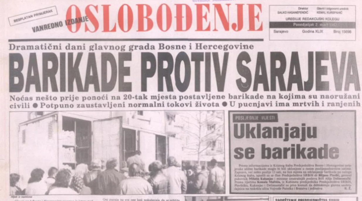 Arhiv 2. mart 1992./Oslobođenje