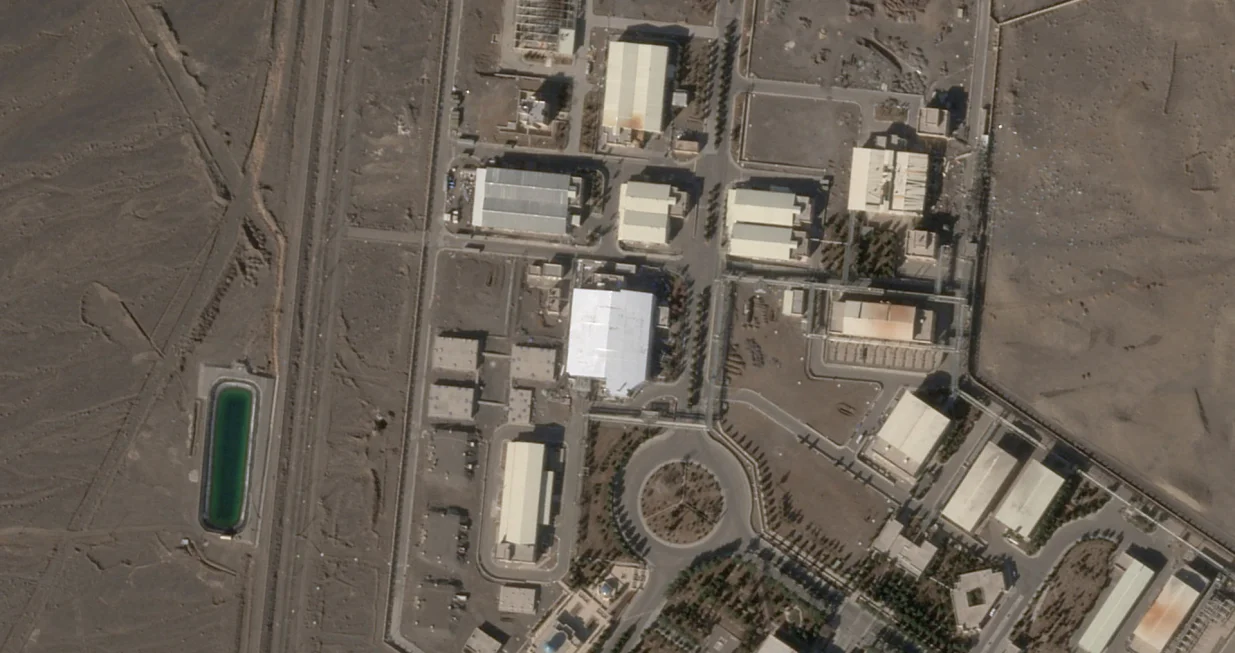 A satellite imagery taken on January 30, 2026 shows a new roof over a previously destroyed building at Natanz nuclear site, Iran.  2026 PLANET LABS PBC/Handout via REUTERS THIS IMAGE HAS BEEN SUPPLIED BY A THIRD PARTY. MANDATORY CREDIT./2026 Planet Labs Pbc