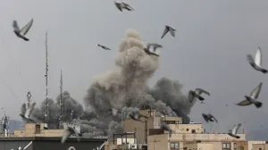 Birds fly as smoke rises following an explosion, after Israel and the U.S. launched strikes on Iran, amid the U.S.-Israel conflict with Iran, in Tehran, Iran, March 2, 2026. Majid Asgaripour/WANA (West Asia News Agency) via REUTERS ATTENTION EDITORS - THIS PICTURE WAS PROVIDED BY A THIRD PARTY/Majid Asgaripour