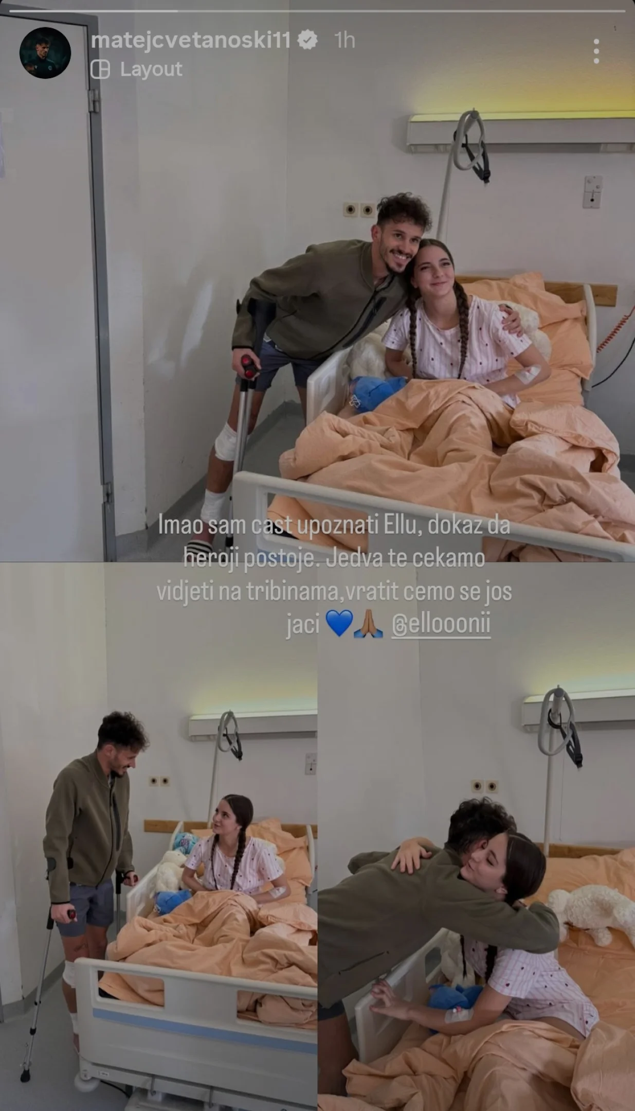 Matej Cvetanoski posjetio Ellu Jovanović/Foto: 